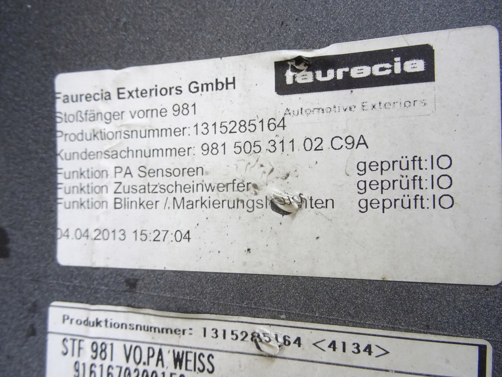 фото №10, Porsche boxter cayman 981 бампер 98150531102 c9a