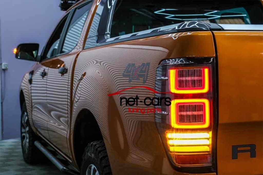 фото №14, Лампы задние ford ranger 12-18 full led neon динамический чёрные black