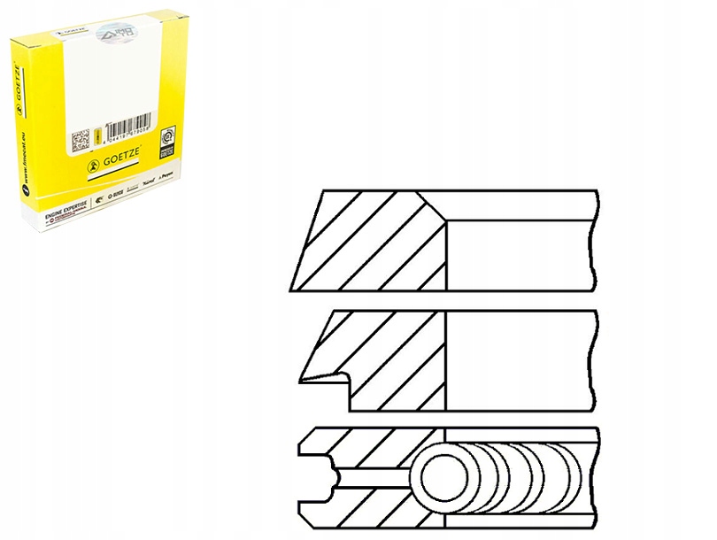 фото №1, 94 std 1.75-2-4 набір кілець поршня vw transporter ii transporter