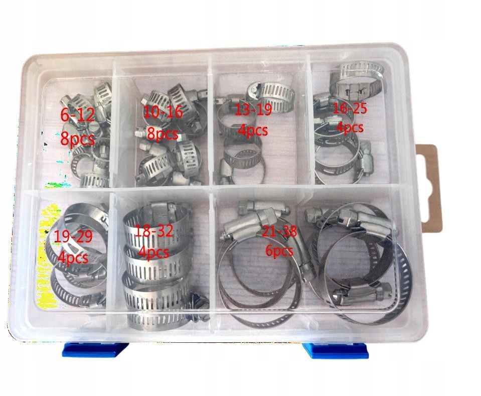 фото №1, Хомути стяжні box 38 szt сталевий оцинкована