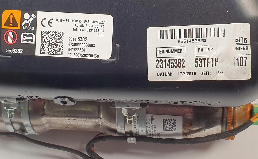 фото №5, Подушка подушка безпеки пасажира opel insignia a 23145382