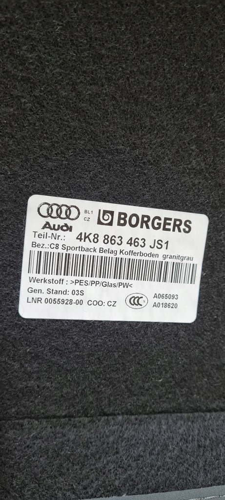 фото №11, A7 c8 4k обшивка пол багажника задняя granitgrau 4k8863463