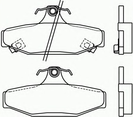 Тормозные колодки тормозной. daewoo musso 98- задний с Разборки