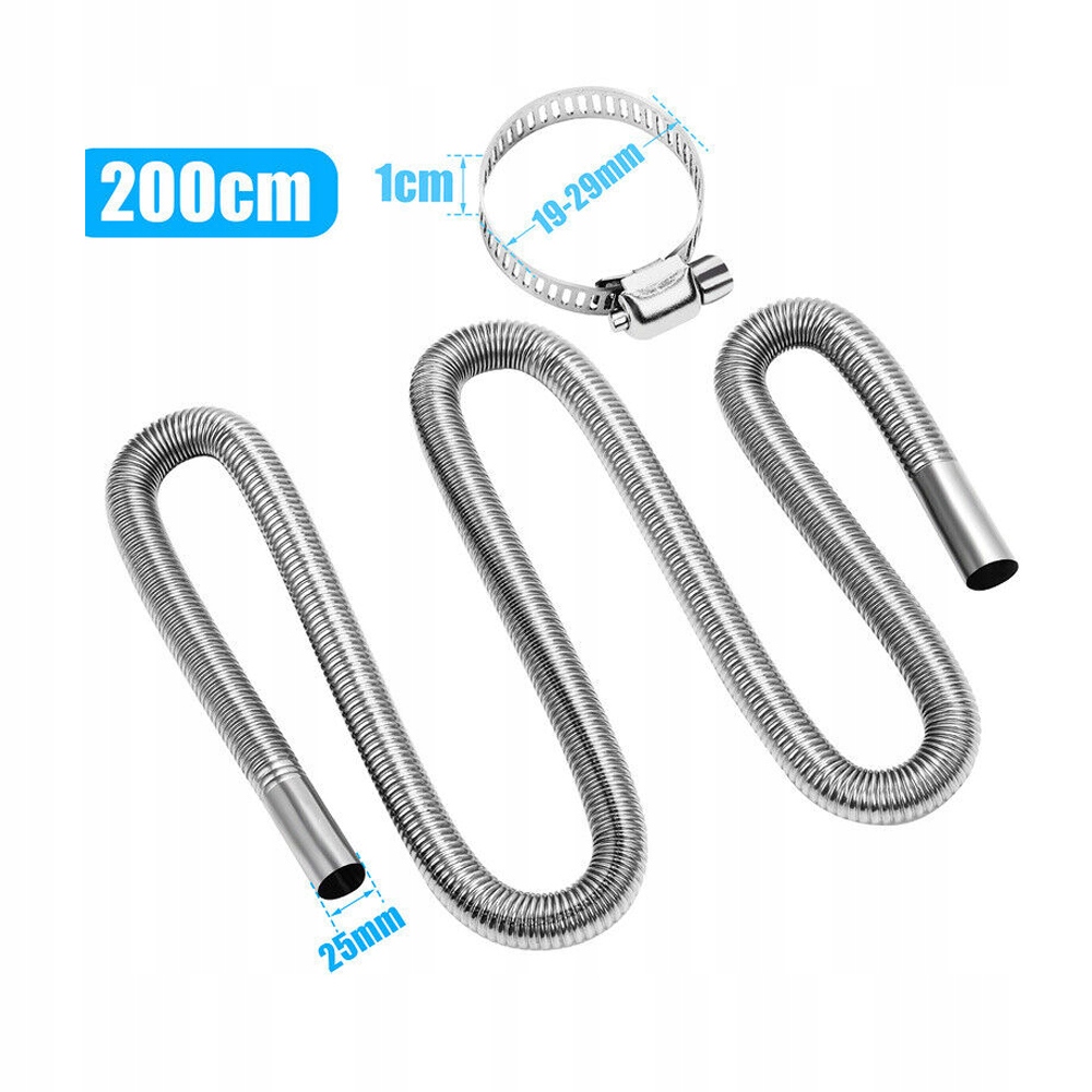 фото №14, Труба вихлопна 200cm do grzejników i generatorów, нержавіюча