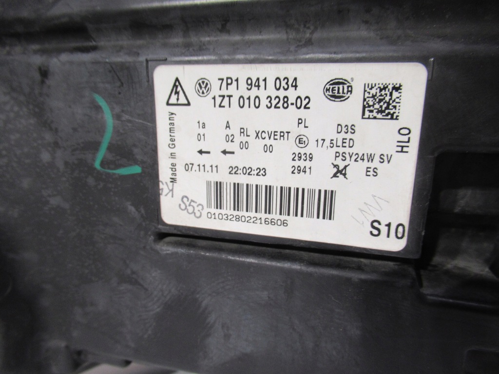 фото №15, Vw touareg 7p 10- 14 лампа права bi ксенон bi-xenon led 7p1941034