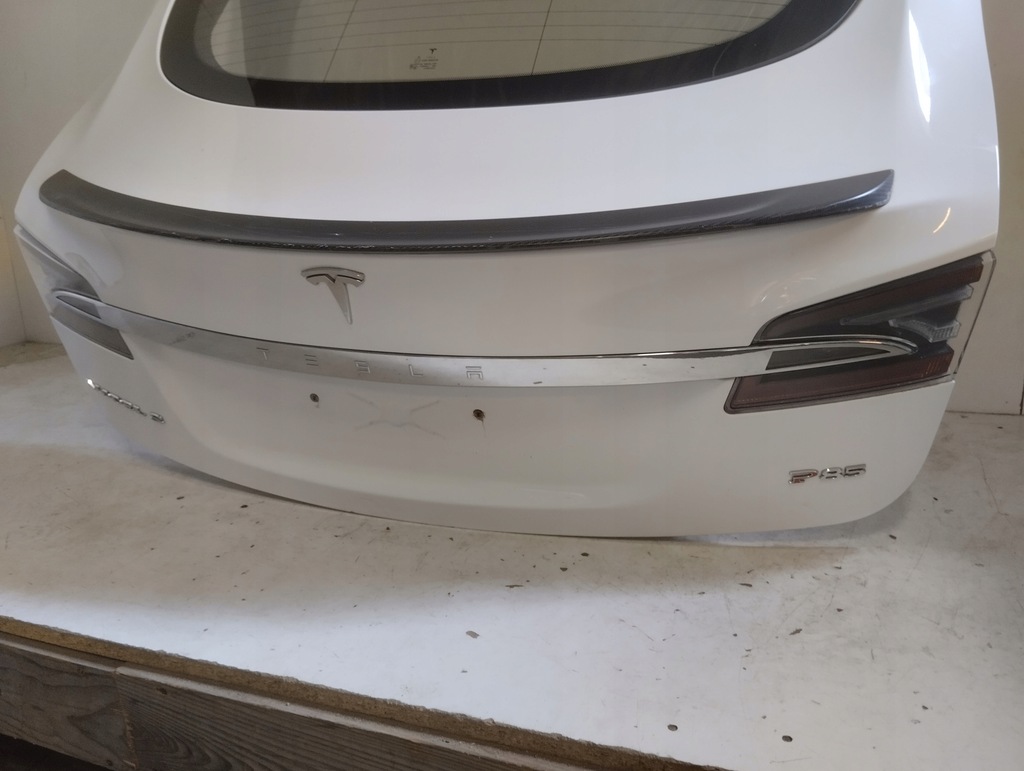 фото №4, Tesla s крышка багажника багажника комплектная белый