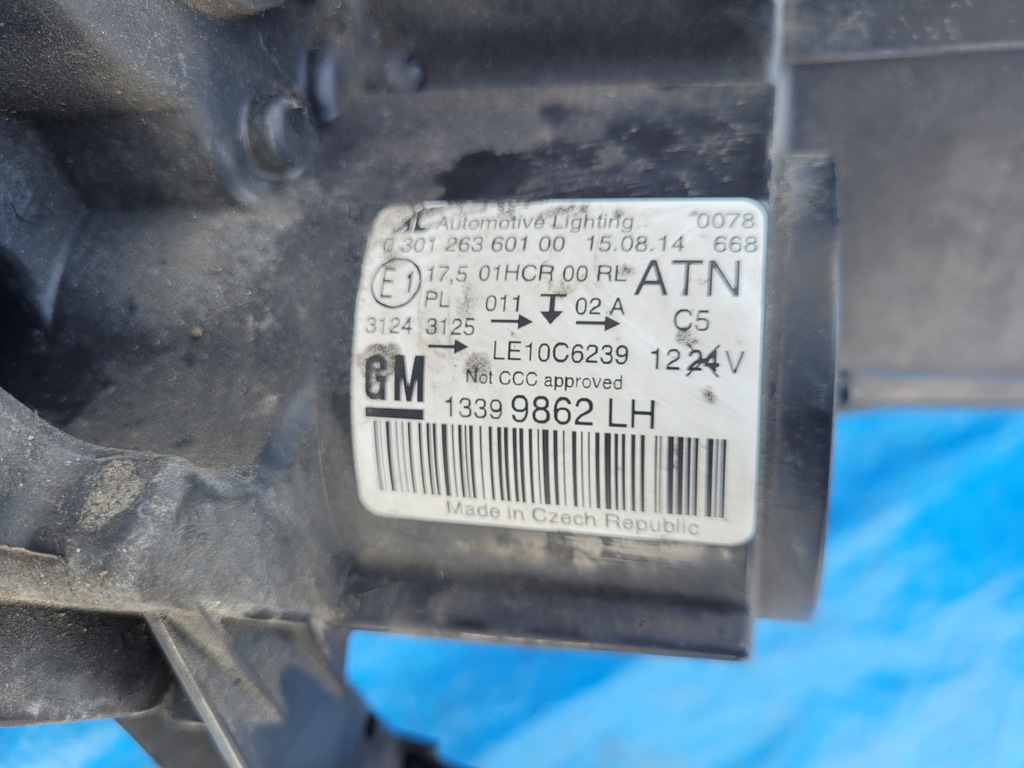 фото №10, Opel-części zafira c фара лівий лампа перед 13399862