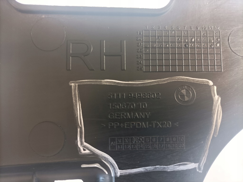 фото №9, Направляющая бампера правый перед bmw 5 g30 g31 lift