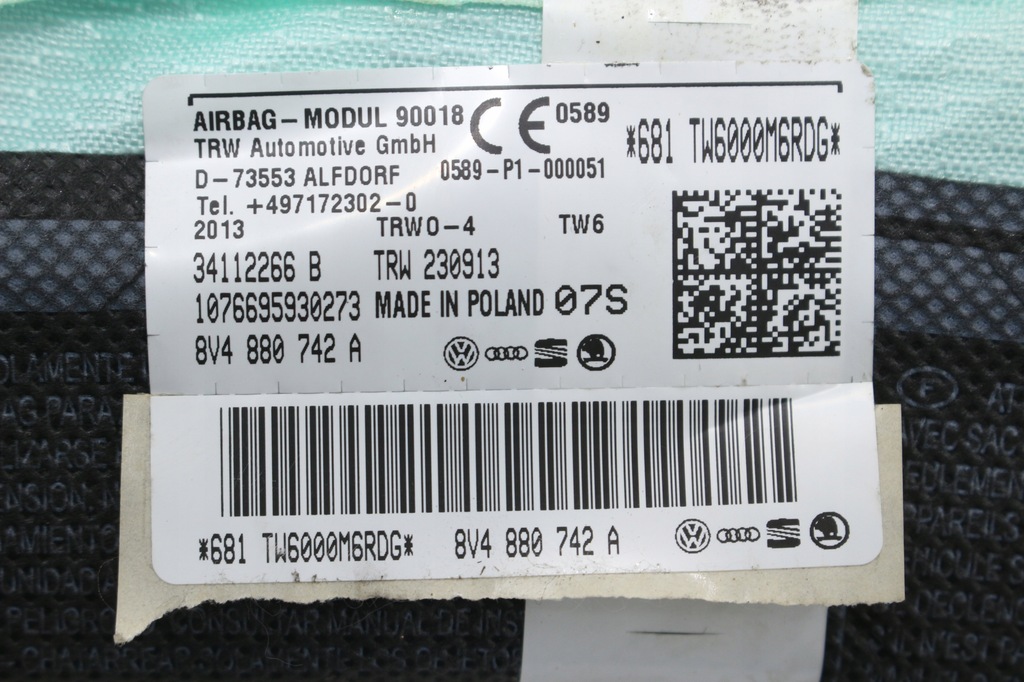 фото №5, Audi a3 8v шторка безпеки повітряна права 8v4880742a