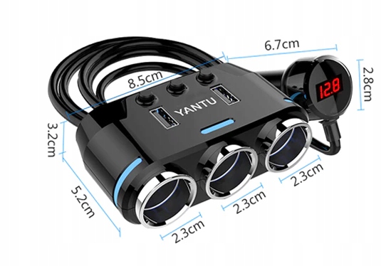 фото №10, Распределитель разъём прикуривателя woltomierz 2x usb