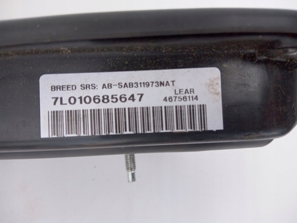 фото №4, Подушка повітряна подушка безпеки сидіння lewego alfa romeo 147