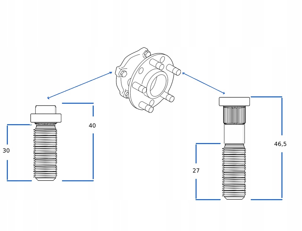 фото №15, Ступица колеса, подшипник с ступица ford focus ii 2 iii 3 c-max volvo c30 v50 задняя