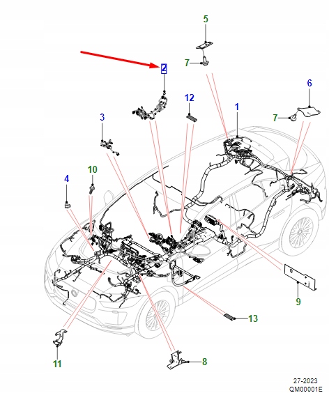 фото №1, Jaguar i-pace x590 центральний console link harness rhd t4k13118 original
