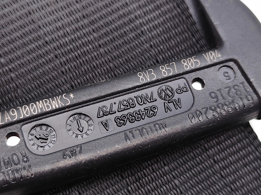 фото №7, Audi a3 pas безопасности сиденье заднего задняя prawidłowy 2016 хэтчбек