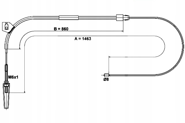 Купить Трос тормоза ручного ate 4144200185 109331