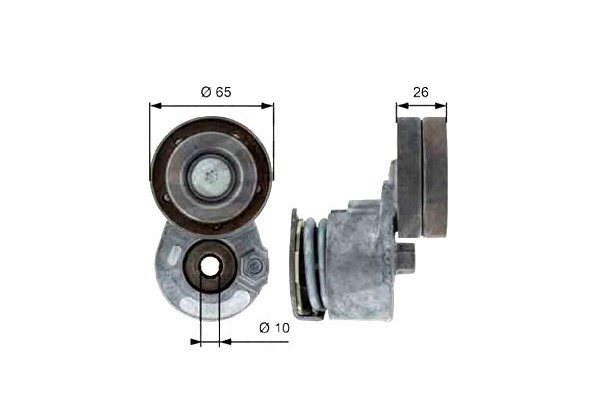 Gates натягувач ремінь клиновий laguna trafic vivaro master movano 1.9 d в Україні