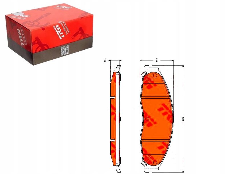 фото №1, Комплект гальмівних колодок гальмівних trw +gratisy