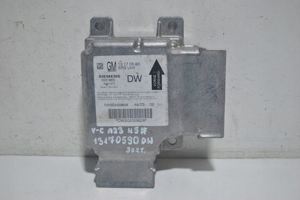 фото №1, Модуль датчик подушка безопасности opel vectra c 13170590dw