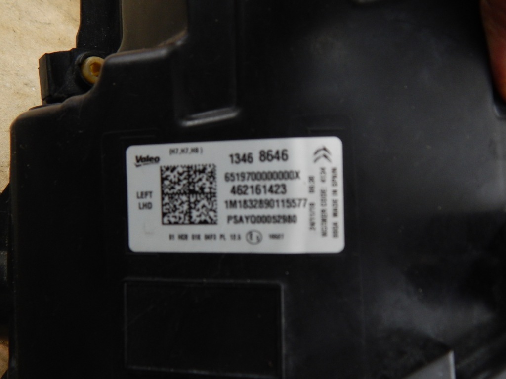 фото №10, Citroen c3 aircross лампа лівий перед ліва передня 13468646 оригінал europa