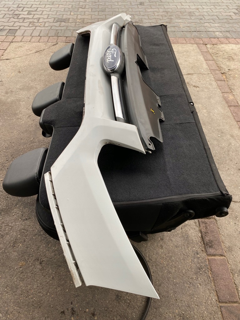 фото №7, Ford transit custom бампер передній верхній решітка радіатора решітка радіатора logo 2015 rok хром