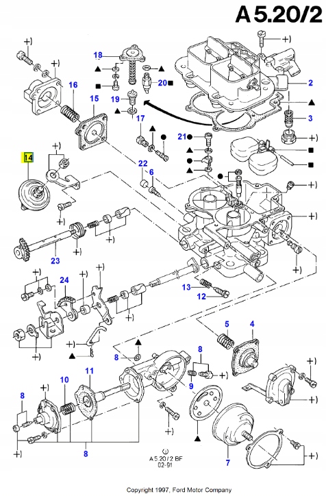 фото №7, Гасник поршневий, карбюратор ford sierra 1987-1993 dd оригінальний номер 6103728