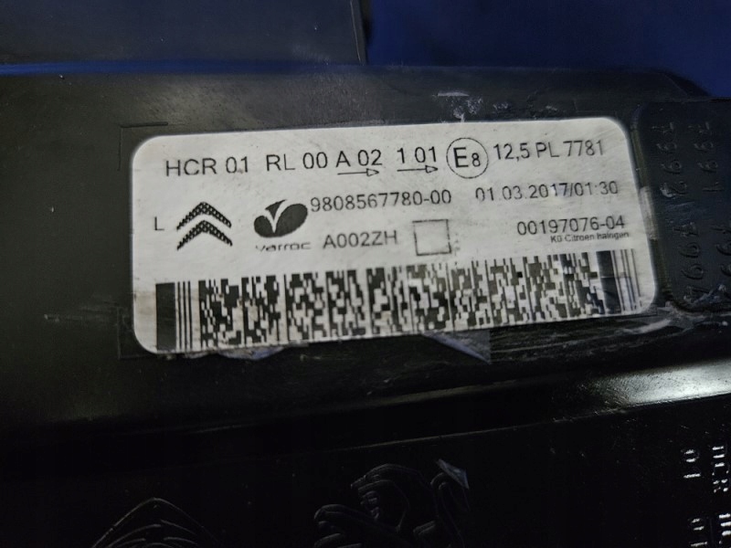 фото №13, Лампа левый перед jumpy iii vivaro c scudo iii