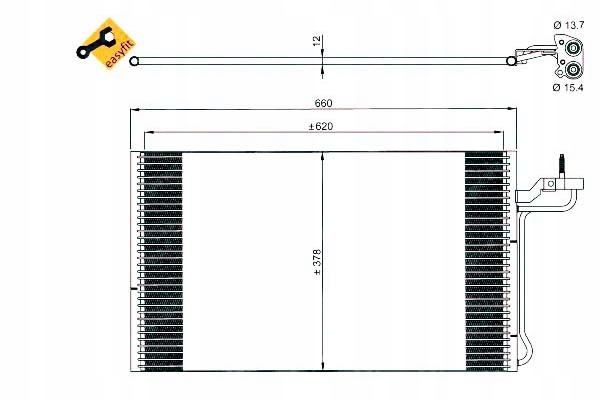фото №1, Конденсатор кондиционера volvo c30 v50 04- nrf