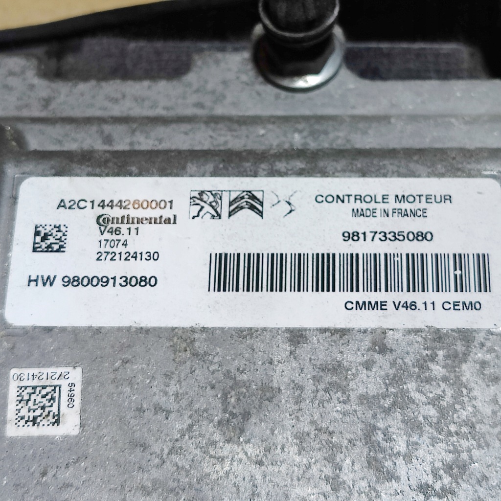 фото №5, Citroen c3 iii 1.2 vti бортовий комп'ютер замок запалювання набір