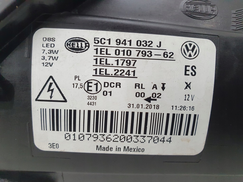 фото №11, Vw beetle 11-19 лампа bi ксенон права правий перед передня 5c1 5c1941032j