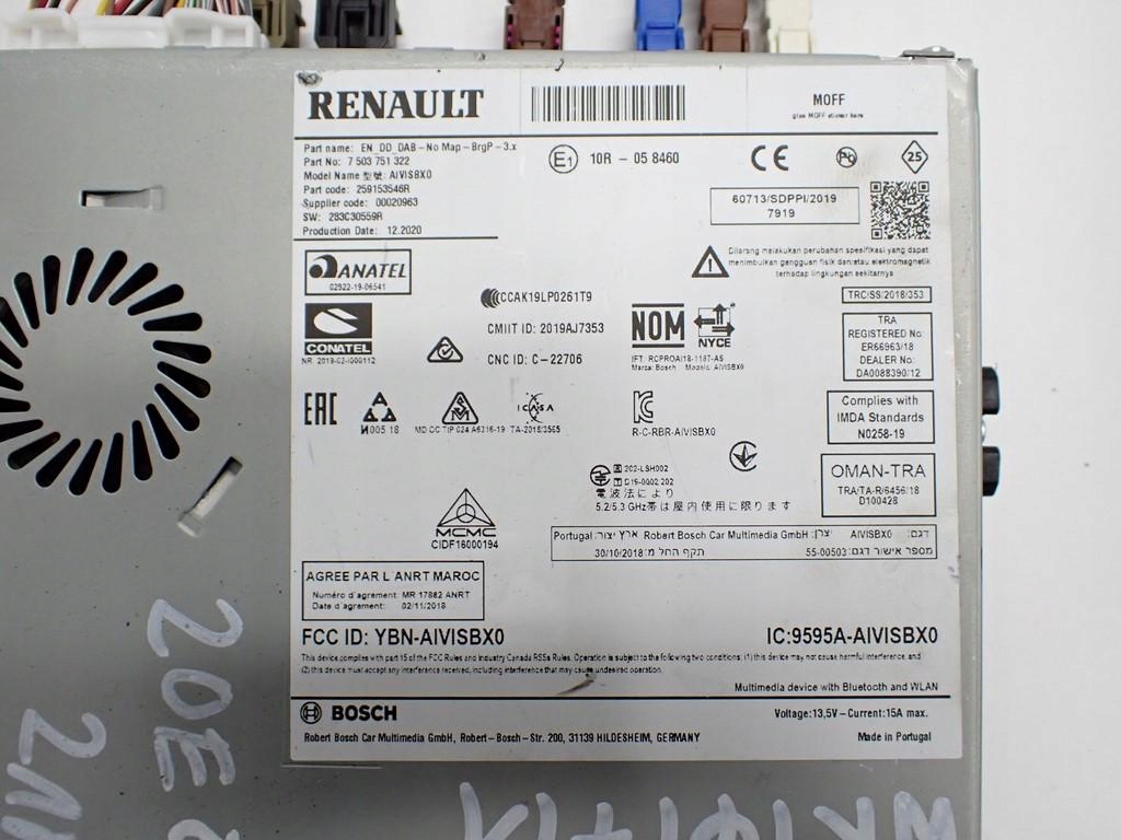 фото №7, Навігація navi радіо заводська оригінал 280346916r renault zoe ii 21r