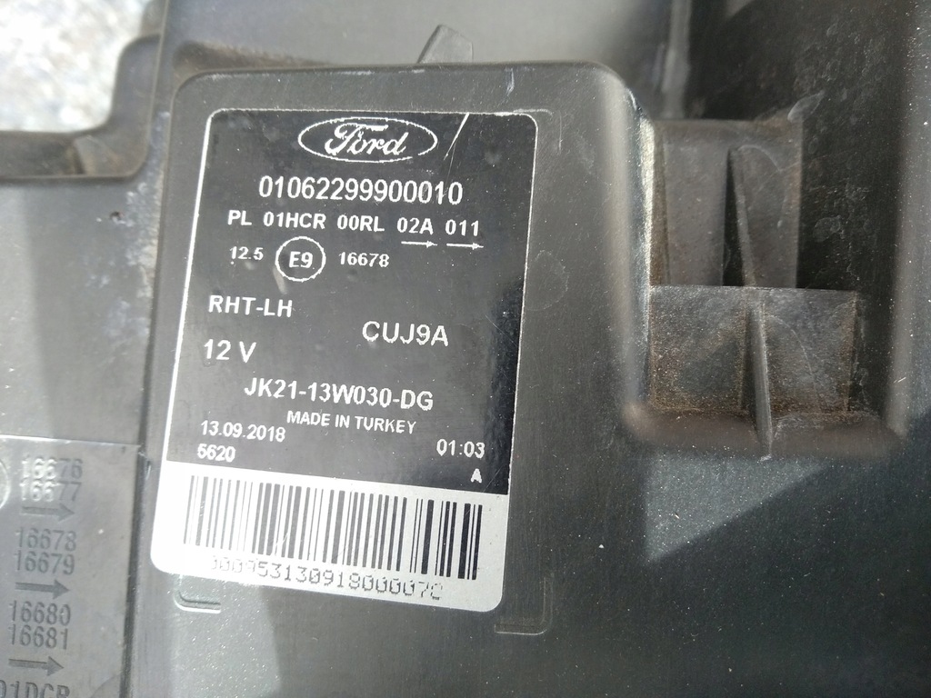 фото №7, Лампа левая led ford transit custom lift