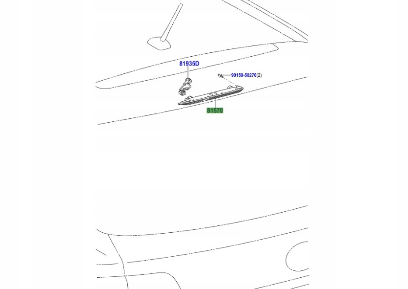 фото №1, Toyota оригінальний номер 81570-05110 3-światło стоп led toyota avensis, auris