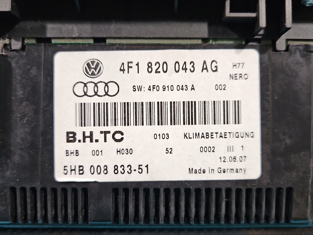 фото №9, Консоль панель обдув audi a6 c6 4f1820043ag