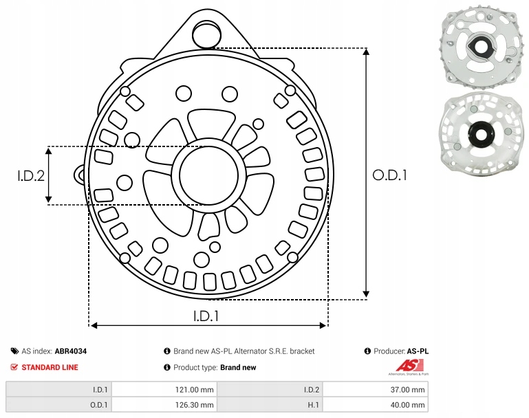 Задняя корпус генератора abr4034 denso magneti marelli as-pl Доставка
