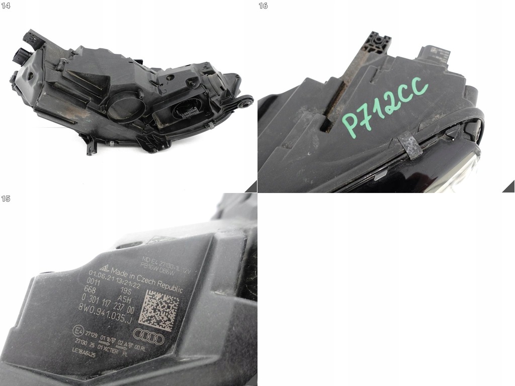 фото №15, Audi rs4 b9 8w0 lift 19-24 лампа matrix full led ліва перед europa czarna