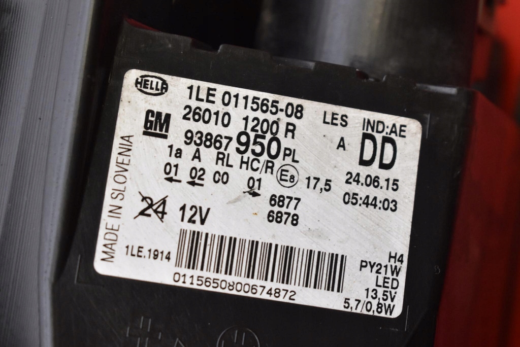 фото №6, Фара правий лампа перед uk 93867950 opel vivaro 2 ii b 14-19