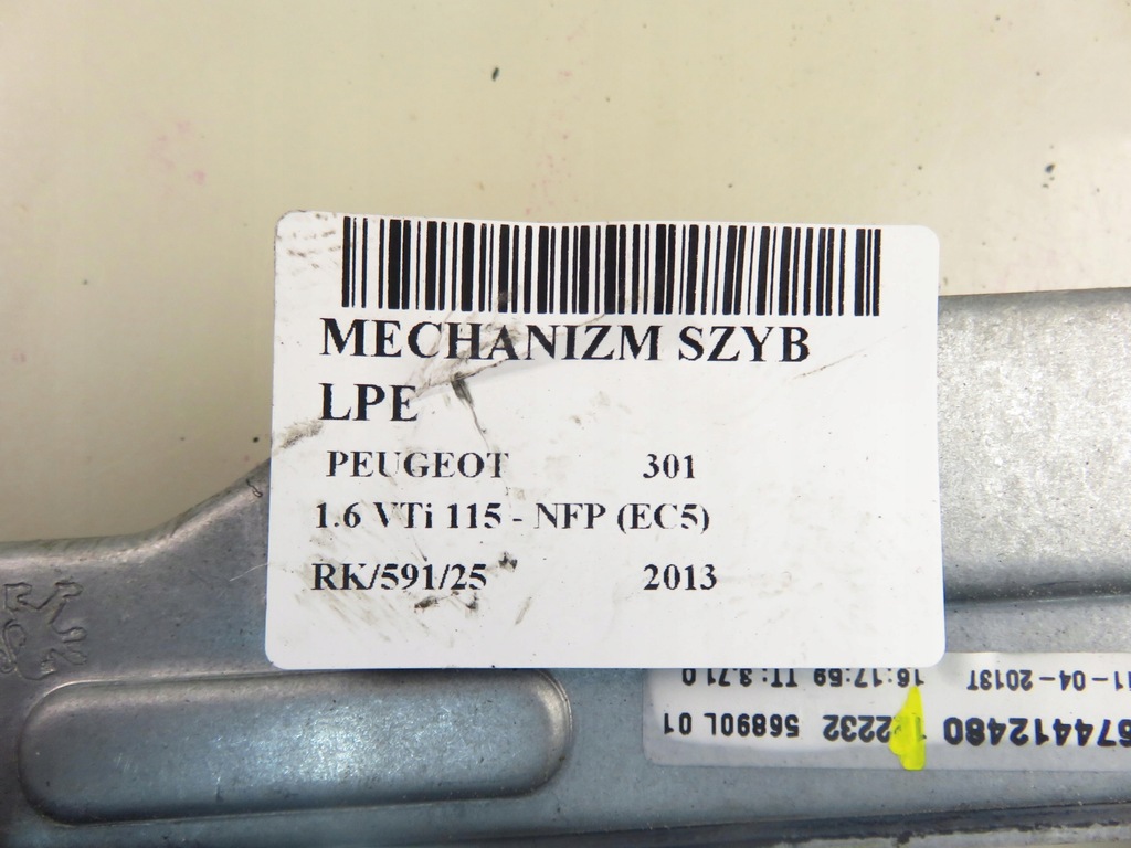 фото №12, Підйомник скло лівий передній peugeot 301 9674412480 9677416980