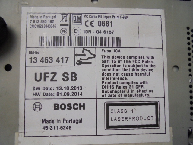 фото №10, Радио навигация opel corsa d 2006-2014