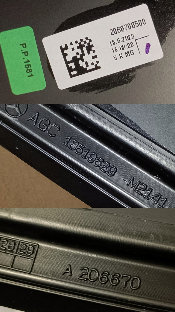 фото №8, Mercedes w206 скло кузовна лівий задня a2066708500