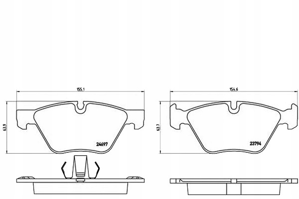 фото №1, Brembo гальмівні колодки гальмівний. bmw 5 f10 10- перед