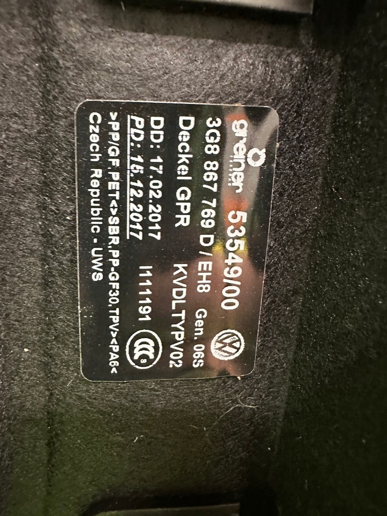 фото №13, Оригинальная полка багажника vw arteon 3g8867769d idealna