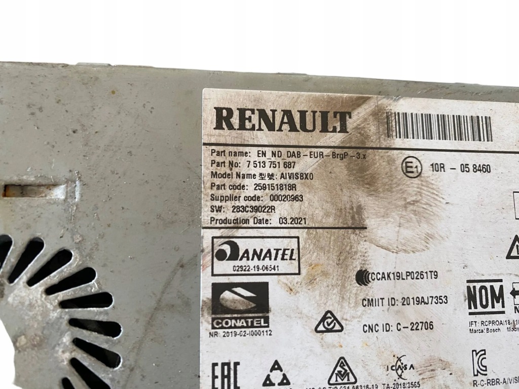 фото №3, 259151818r renault clio v радіо navi