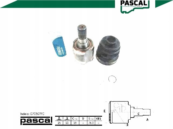 фото №3, Pascal шарнир приводной внутренний hyundai accent