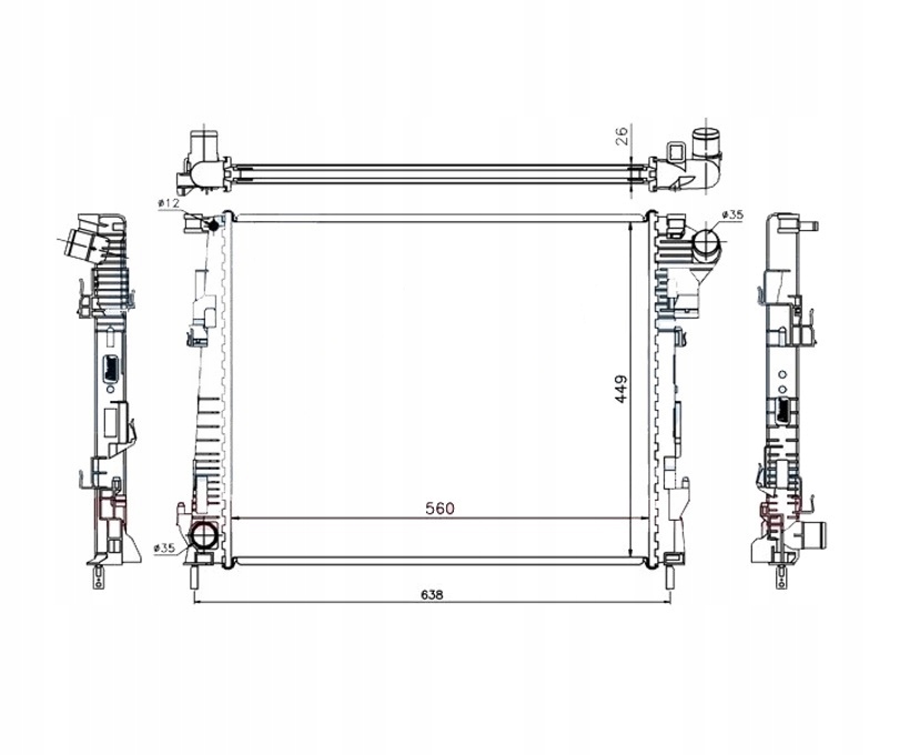 фото №1, Радиатор wody renault trafic 07- 4416948 nowa