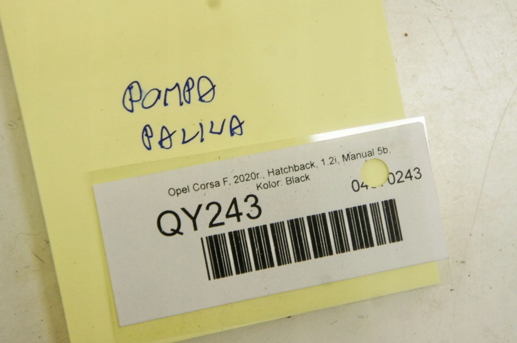 Qy243 opel corsa f 1.2i насос 9823470180 с Разборки