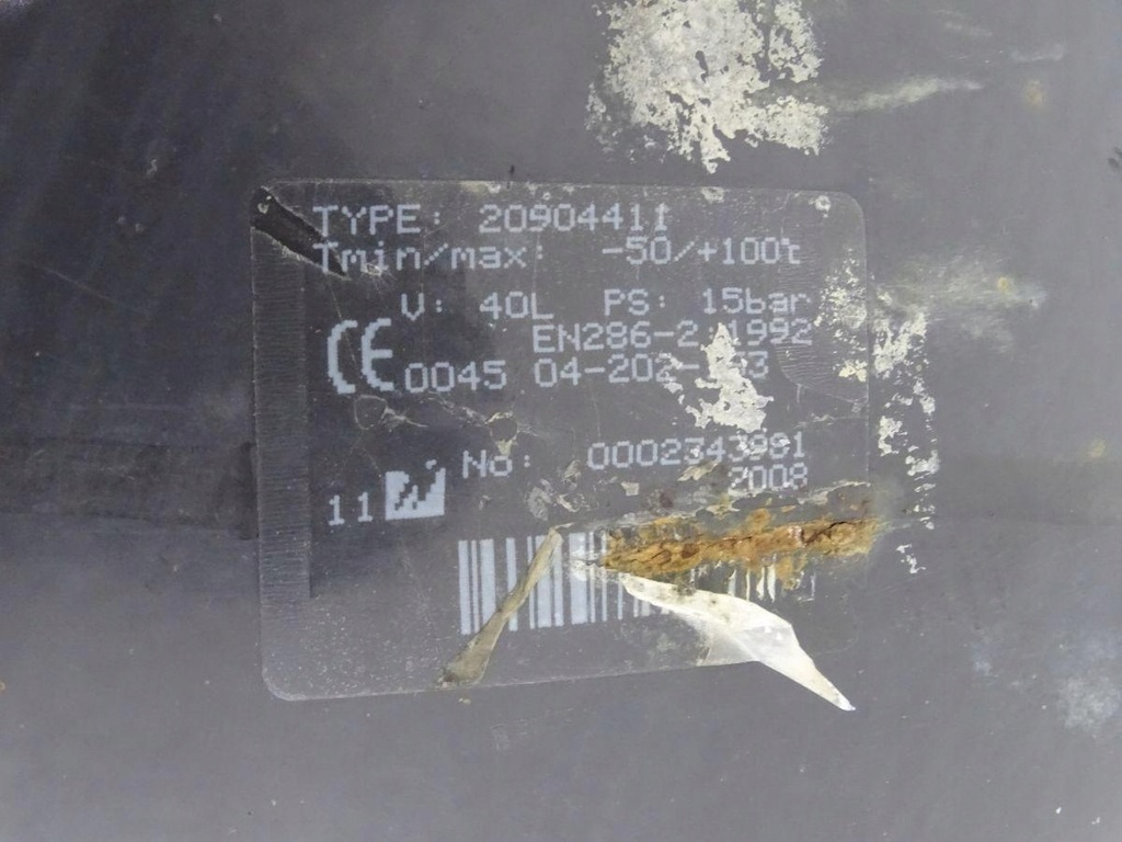 фото №5, Volvo fe fl 06- euro 5 бак воздуха 72cm 27cm 40l.