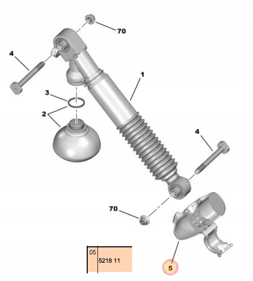 фото №8, Захист амортизатора лівий задня citroen c5 c6 521811