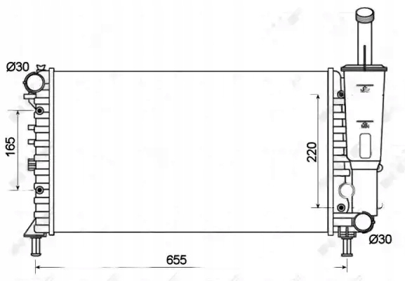Купить Радиатор воды 53124 nrf fiat punto