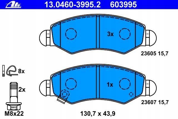 фото №1, Гальмівні колодки перед opel agila, suzuki wagon r+ 00-