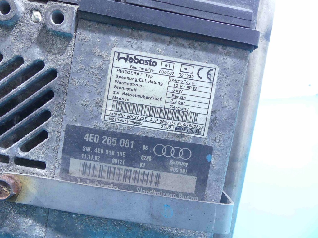 фото №9, Webasto audi a8 d3 4e0265081